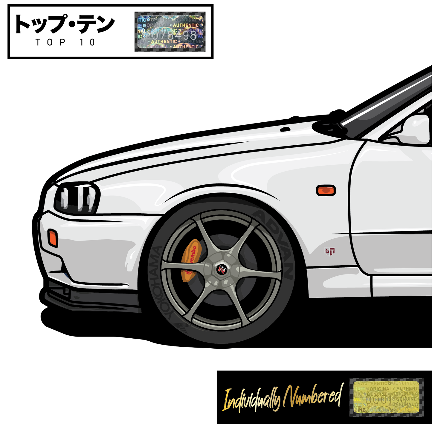 Nissan Skyline R34 GT-R White - Top 10