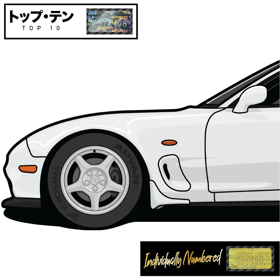 Mazda FD RX7 Pure White - Top 10