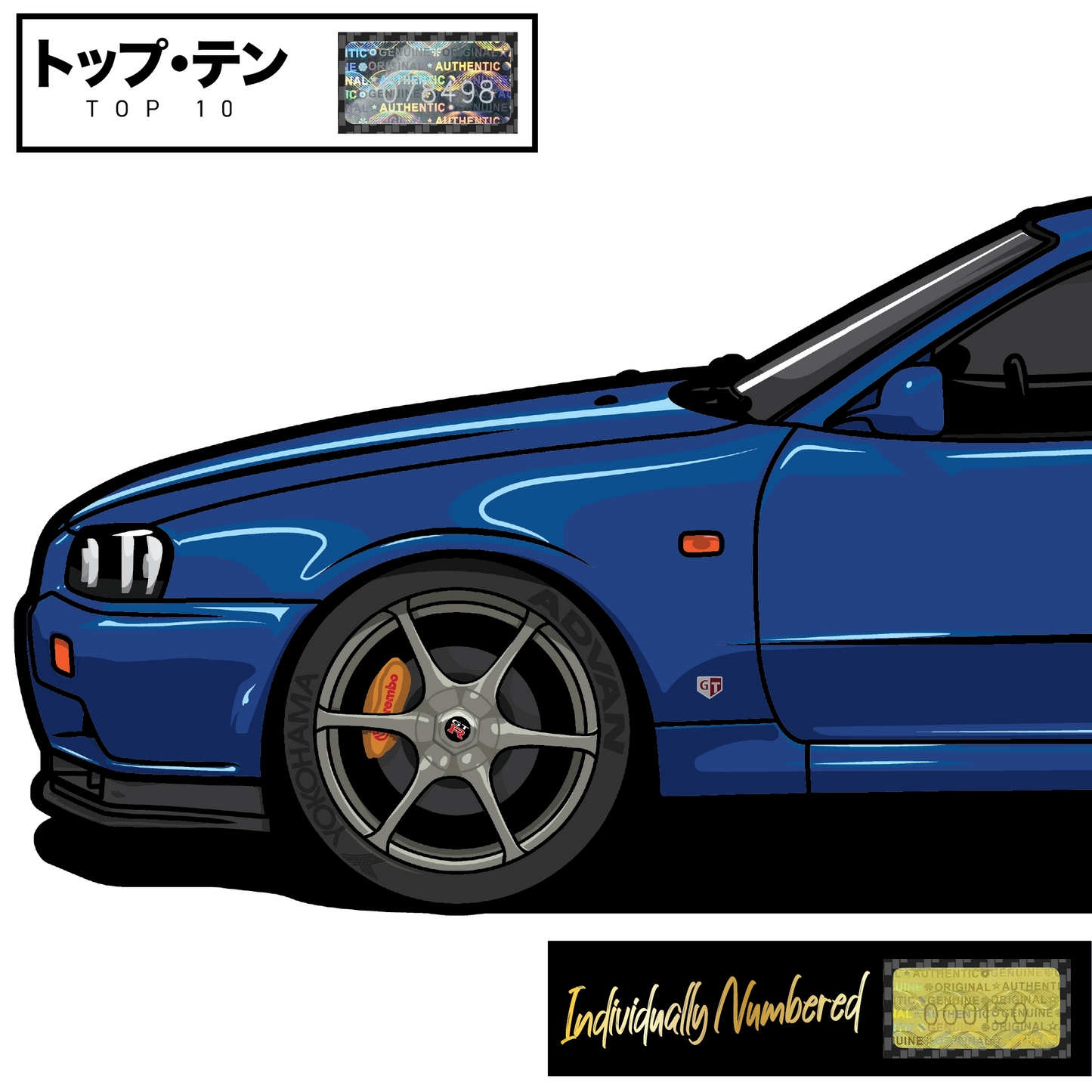 Nissan Skyline R34 GT-R - Bayside Blue - Top 10